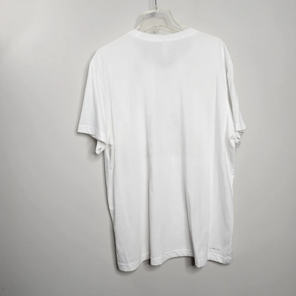 Adidas Graffiti Logo‎ Climalite White Tshirt Mens 2xl